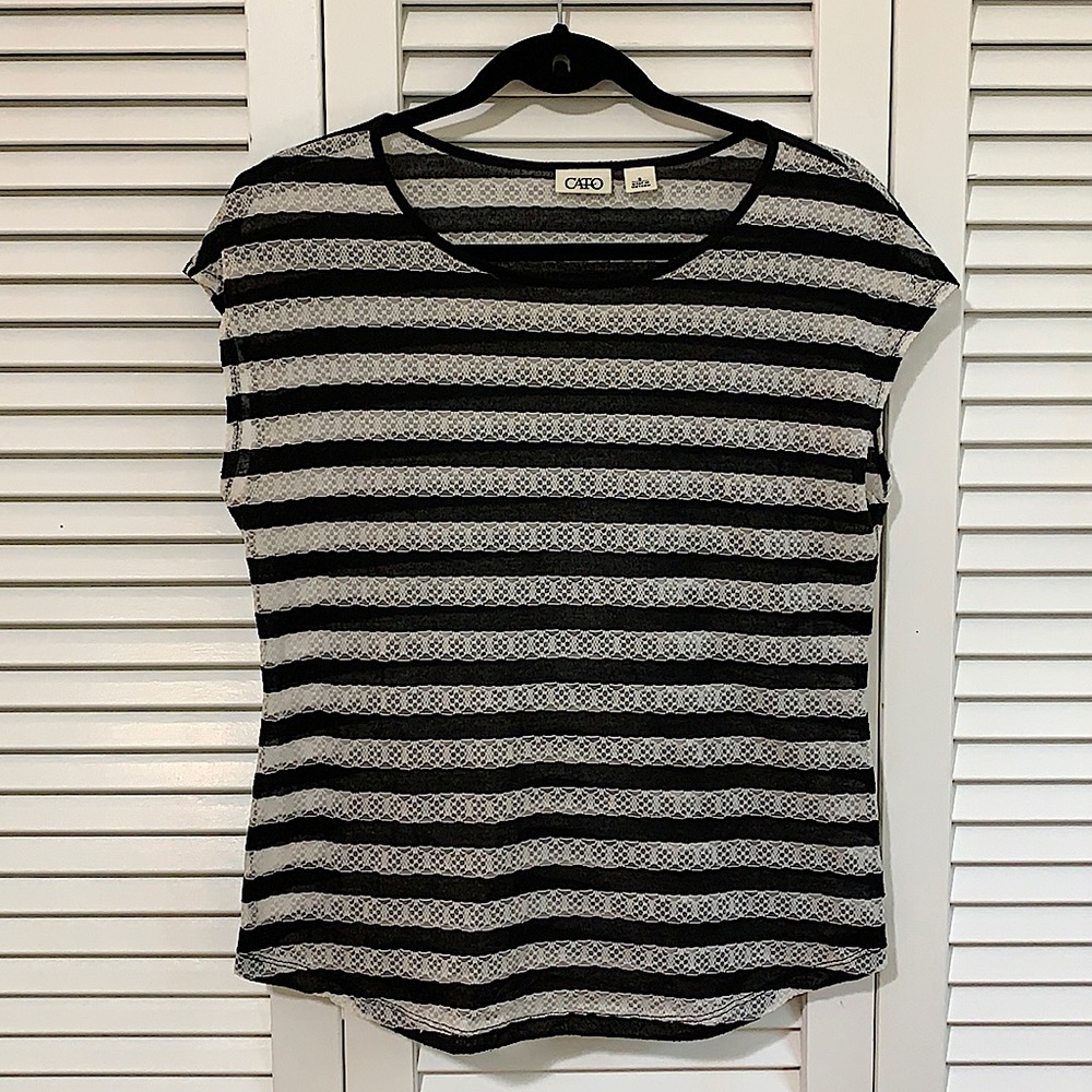 N/A 🚫 Sheer striped summer blouse